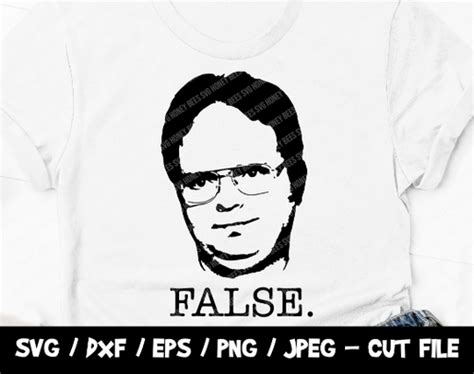 Dwight Schrute Svg False Face Silhouette The Office Cut File Vector