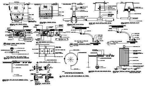 Irrigation Installation Details In Autocad 2d Drawing Dwg File Cad