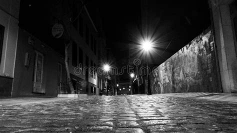 Street by Night with Lights Stock Photo - Image of light, shadow: 142722486