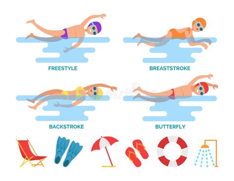 Swimming Styles Stock Illustrations 384 Swimming Styles Stock