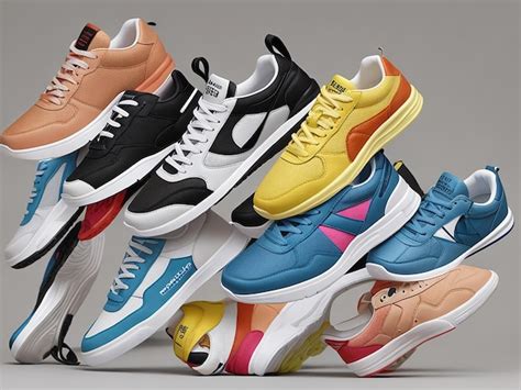 Premium Photo Various Colored Sneakers