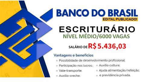 Banco Do Brasil Concurso Nivel Medio - Banco do Brasil abre novo concurso para 6 mil vagas de nível médio, com ...
