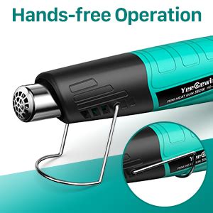 Yeegewin Heat Gun W Fast Heat Mini Hot Air Gun With Temp Settings F F C C