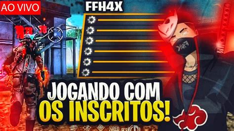 FREE FIRE AO VIVO RUMO DESAFIANTE JOGANDO 4X4 INSCRITOS