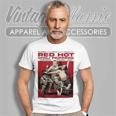 Red Hot Chili Peppers Concert Sock Poster Shirt Vintagenclassic Tee
