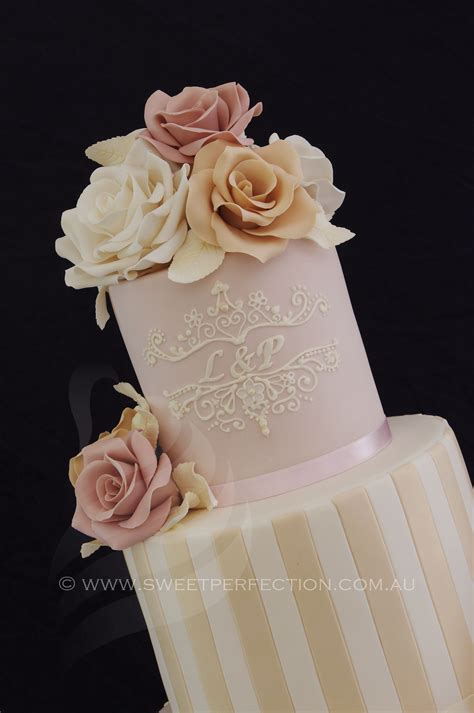 Vintage Lace Wedding Cake - CakeCentral.com