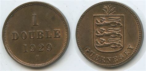 Guernsey 1 Double 1929 H G7465 British Dependency Vorzüglich MA Shops