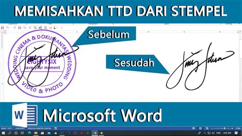 Cara Memasang Tanda Tangan Dan Stempel Di Dokumen Microsoft Office Word