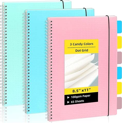 Amazon Eoout Pack Dotted Spiral Notebook X A