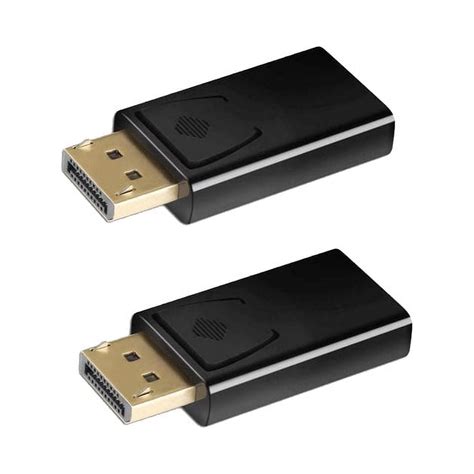 2PCS Display Port to HDMI Male Female Adapter Converter DisplayPort DP ...