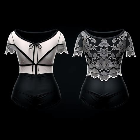 Premium Photo Isolated Of Bikini Underwear Seductive Fabric Mesh Lace Design On Black White