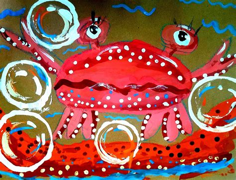 Краб детский рисунок - 74 фото