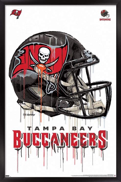 Trends International NFL Tampa Bay Buccaneers - Drip Helmet 20 Wall ...