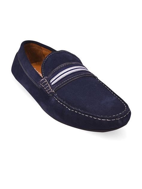 Buy Pavers England Men Navy Blue Nubuck Driving Shoes Casual Shoes