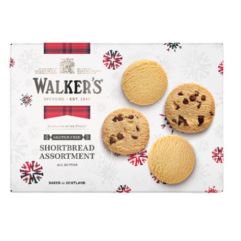 Walkers Gluten Free Assorted Shortbread Rounds And Chocolate Chip Festive Pack 280g We Get Any Stock