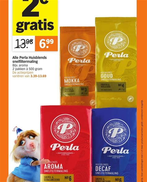 Alle Perla Huisblends Snelfiltermaling Bijv Aroma Pakken Gram