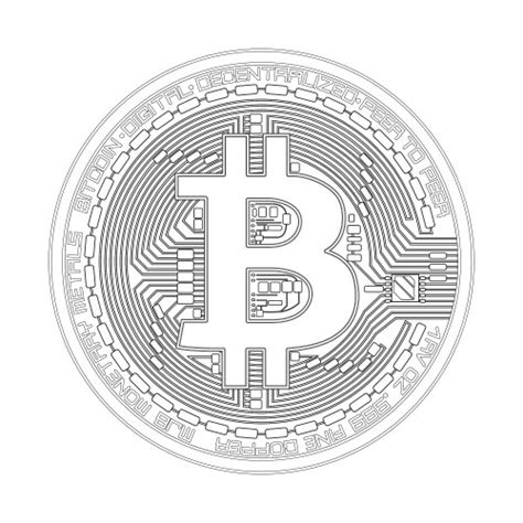 Bitcoin Golden Cryptocurrency Coin Electronics Vector Image