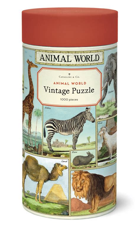 Cavallini And Co Vintage Puzzle Animal World 1000 Piece