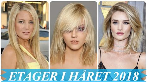 Blonde Frisure Med Etager Youtube