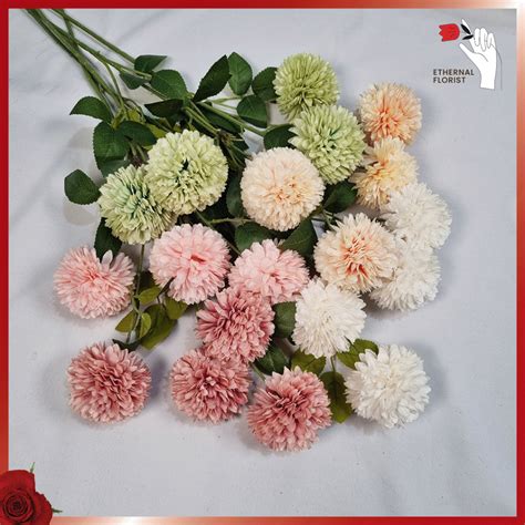 Jual Pompom Bunga Dandelion Pompom Artificial Pom Pom Plastik Bunga Palsu Dekorasi Kn 394