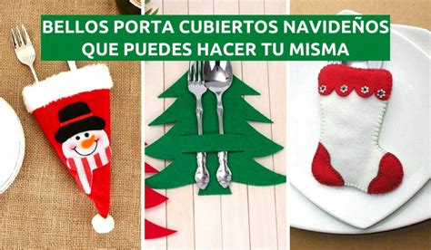 Ideas De Porta Cubiertos Navideños Fácil De Hacer Para Decorar Tu Mesa