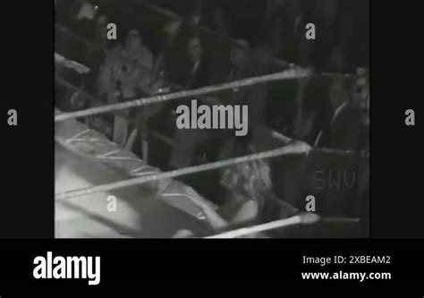 S A Blonde Wins A Female Wrestling Match And The Loser Exits The Ring Stock Video Footage