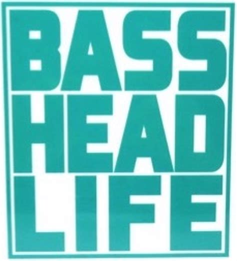 Bass Head Life Die Cut Decal Solid Color