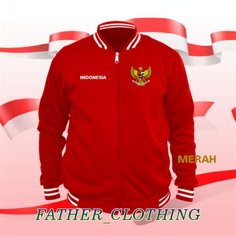 Jual Jaket Baseball Logo Timnas Garuda Indonesia Jaket Baseball Jaket