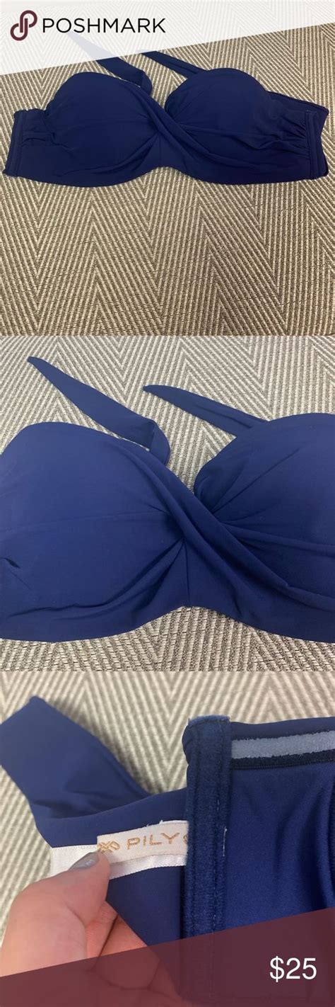 Pilyq Navy Bikini Top Navy Bikini Top Navy Bikini Bikinis