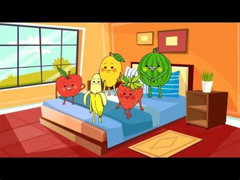 fruits jumping   bed  nursery rhymes kids