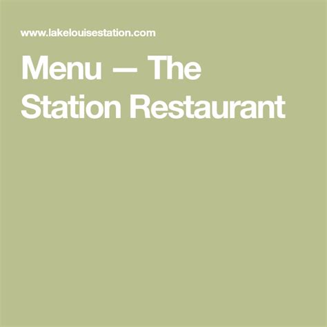 Menu — The Station Restaurant Asian Bbq Sauce, Sweet Chili Dipping ...