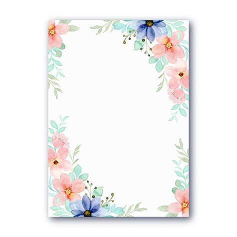 Papel De Carta Flores Para Imprimir - Papel de carta floral Imagens – Download Grátis no Freepik