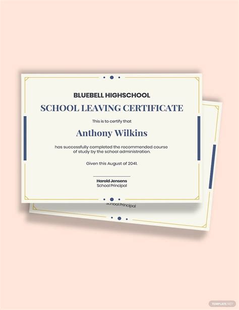 School Leaving Certificate Format And Sample Leverage Edu 57 Off