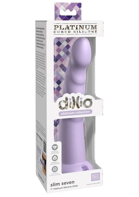 Dillio Platinum Slim Seven Silicone Dildo In Lavender Shop Velvet