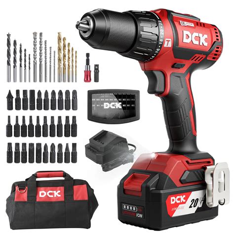 Buy DCK 20V Brushless Hammer Drill 531 In Lbs 36000 BPM 1 2 Keyless