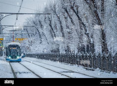 Heavy snowfall in Moscow, Russia Stock Photo - Alamy