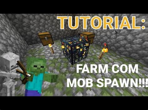 TUTORIAL COMO FAZER UMA FARM SIMPLES USANDO MOB SPAWN Minecraft 1