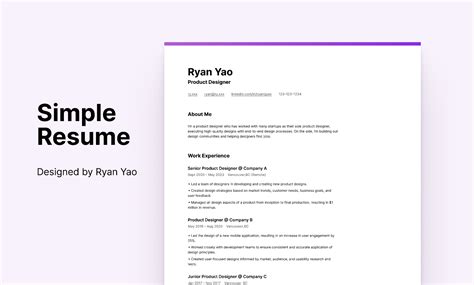 Simple Resume Template | Figma Community