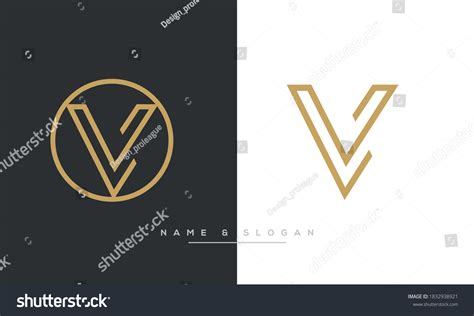 Lv Vl Abstract Letters Logo Monogram Stock Vector Royalty Free