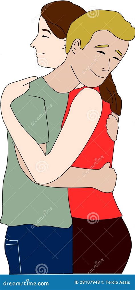 Friends Hug Each Other Stock Vector Illustration Of Girlfriend 28107948