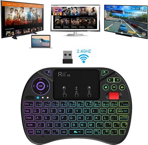 Mini Wireless Multi-media Keyboard TouchPad Rechargeable