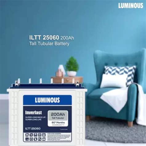 Luminous ILTT25060 Inverlast Tall Tabular Inverter Battery 200 Ah At