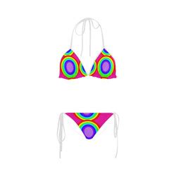 Rainbow Watercolor Stripes Custom Bikini Swimsuit Model S01 ID D1373283