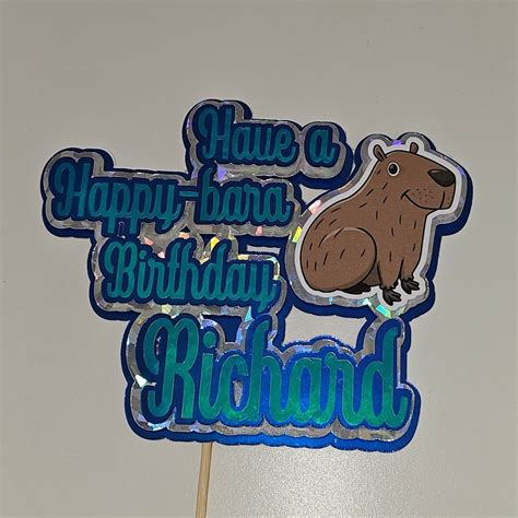 Capybara Cake Topper Personalised Cake Topper Bespoke Cake Topper