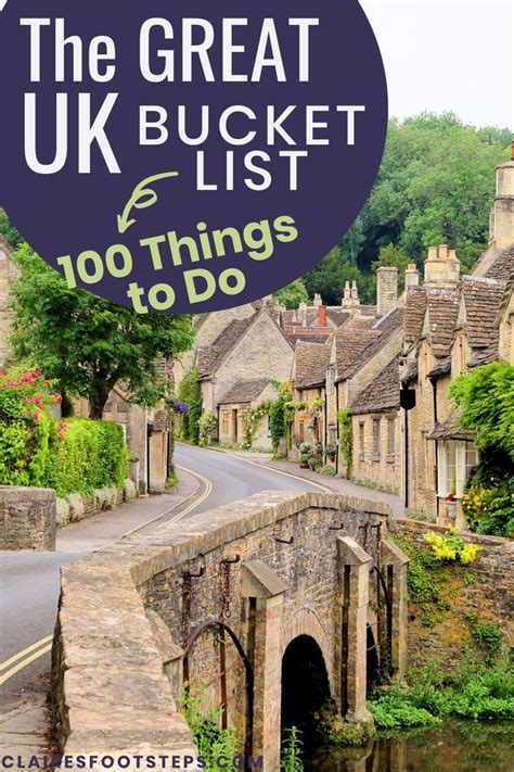 The Great Uk Bucket List 100 Things To Do In The Uk Claires