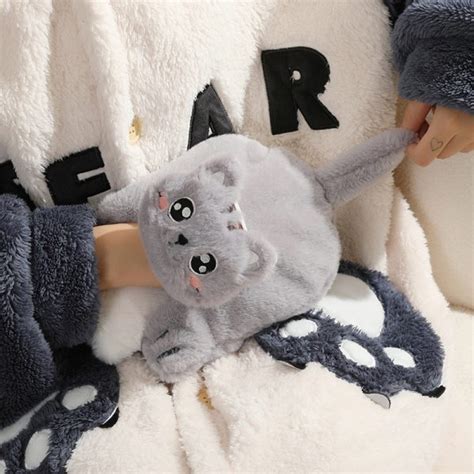 Cute Character Fluffy Hot Water Bottle Supertrendinuk