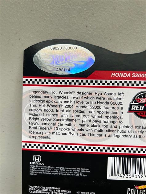 Hot Wheels RLC Exclusive Ryu Asada Honda S Hobbies Toys Toys Games On Carousell