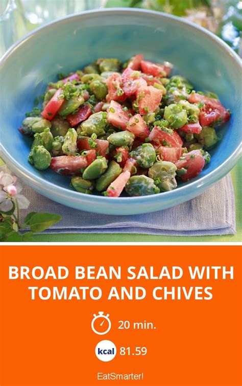 Broad Bean Salad With Tomato And Chives Recipe Eat Smarter Usa