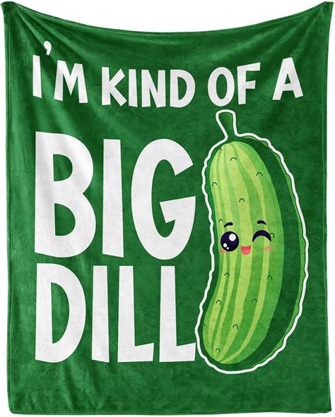 Amazon.com: CaomeiWu Pickle Throw Blanket, 50" x 40" Flannel Cute Pickles Themed Green Throw