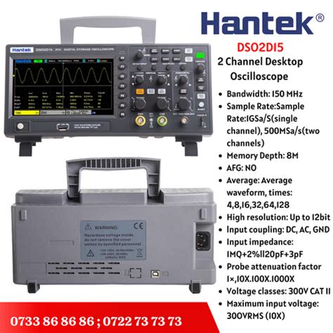 Desktop Oscilloscope 2 channel Hantek DS02D15 | AUTO DIAGNOSTICS 254
